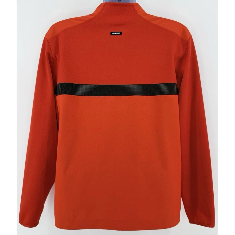Nike Golf‎ 1/4 Zip Pullover Men M Orange Dri Fit Tour Performance